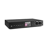 auna iTuner Internet Radio mit DAB+, HiFi Receiver, Internetradio mit CD Player, FM Radio, Digital HiFi Tuner, Stereo , WLAN, Spotify, UNDOK-App, USB, Farbdisplay, schwarz