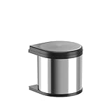 Hailo Abfallsammler 3512031 | Mono Schwenkeimer 12 Liter mit Schwenkautomatik | Einbau ab 40 cm Unterschrank mit Drehtür | Küchenabfallsammler | Kunststoff Schwarz | Mülleimer für Unterschrank