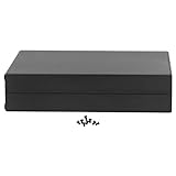 Aluminium-Elektrokasten, Gehäuse, geteiltes DIY-Gehäuse, 33 x 114 x 140 mm, schwarzes Aluminium für PCB-WLAN, Wärmeableitung, Donner