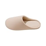 Wasserfeste Schuhe Herren Flock Warm Non Slip Floor Home Slippers Indoor Shoes Jack Herren Schuhe Winter (Beige, 40)