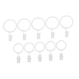 Cabilock 20 Stück Gardinenhaken Vorhänge Vorhang schwer Fensterhaken Clip deckenhalterung beckenständer Hanger metallic Stift gardinen klemmstangen Gardinenklammer Gardinenring Eisen Weiß
