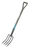 Gardena NatureLine Spatengabel: Grabegabel zum Umgraben und Auflockern, aus FSC-zertifiziertem Eschenholz, ergonomischer D-Griff (17002-20)