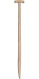 EDE Spatenstiel Esche 950/41 mm - Ideal Gärtnerspatenstiel comfort - Unbehandeltes Eschenholz - Doppelt dampfgebogen - Fein geschliffen - Mit T-Griff und Anschnitt