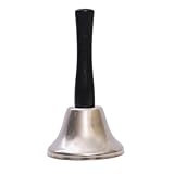 Handglocke Edelstahl, Service Hand Glocke, Klassische Tischglocke Bell mit Griff, Laute und Klare Glocke, Handklingel Rezeptionsglocke für Schule, Abendessen am Empfang, Hotelservice, Meditationsgebet