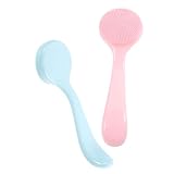 WRITWAA 2 Stück Weiche Silikon Gesichtsreinigungsbürste mit Feiner Textur Manuell Bedienbar Hautschonendes Peeling Tool für Sanfte Tiefenreinigung und Effektives Make Up Entfernen