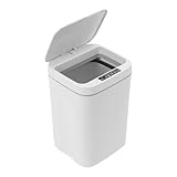 Haoxuesen Mülleimer, intelligenter Mülleimer mit Sensor, 16 l, Weiß, automatischer Sensor, mit Aufbewahrungsbox für Müllbeutel, für Küche, Badezimmer, Schlafzimmer, Wohnzimmer, Büros usw