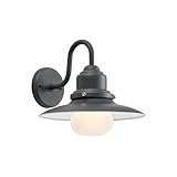 Lindby Wandleuchte außen Roisin (spritzwassergeschützt (Retro, Vintage Antik) in Alu aus Metall (1 flammig E27) - Außenwandleuchten Wandlampe Led Außenlampe Outdoor für