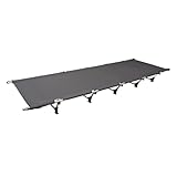TkkMivcOC Tragbar Klappbett, Campingbett, Leicht Feldbett Klappbar, Karpfenliege, Aluminium Reisebett, für Rucksacktouristen, Kletterer, Camper, Max. 150kg, Grau