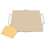 Unicook Pizzastein Brotbackstein für Backofen - Pizzastein für Gasgrill, Pizza Backstein für Brot Keksen, Pizzapfanne aus Cordierit, 30 * 30 cm