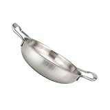 PRETYZOOM 1stk Topf Fritteuse Braten Kochgeschirr Kochen Aluminiumpfannen Grüne Pfanne Stapel Herd Ofen Blau Kochtöpfe Mit Deckel Kleine Pfanne Doppelt Ort Tragbar Silver Rostfreier Stahl