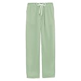 YANFJHV Chino Hose Herren Regular Fit, Einfarbig Anzughose Leicht Jogginghose Gerade Yogahose Atmungsaktive Sporthose Flex Trainingshose Mit Taschen Elastische Taille Freizeithose Mit Kordelzug