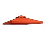 XUCZHAI Ersatzdach, Metallpavillon, Gartenpavillon, Partyzelt, Gartenzelt, UV-Schutz, Polyester 3x3Meter rostrot