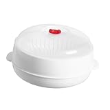 CIYODO Dampfer -Dampferregal Reis-Fisch-Dampfgarer Reispaddel Dampfgarer Mikrowelle elektrisches Dampfgaren Dampftopf zum Kochen Dampfgarer zum Kochen Plastik Weiß
