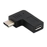 Dcfbkl 5-poliger USB-Buchse auf Typ-C-Stecker, rechtwinklig, tragbarer Konvertierungsadapter, Laden und Datenübertragung, Typ-C-Kopfhörer-Adapter