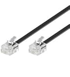 Telefonkabel | Modularanschlußkabel | RJ11/RJ14-Stecker (6P4C)  RJ11/RJ14-Stecker (6P4C) | schwarz | 6,0m