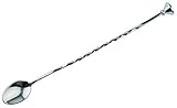 Buddy´s Bar - Barlöffel, hochwertige Barlöffel, lebensmittelecht, gedrehter Stiel inklusive Stößel, 27 cm lang, Edelstahl poliert, 1 Stück