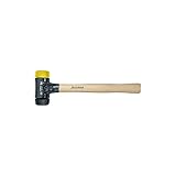 Wiha Safety Schonhammer / Hammer mit Härtegrad 4 - schwarz, gelb / Kunststoffhammer rund, Gewicht 300 g, Länge 290 mm, Ø 30 mm