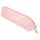 minkissy Kosmetiktasche Klare Make -up -Taschen Reisen -Toilettenartikelbeutel Reise-Kulturbeutel Toilettenbeutel Prämie Fächer Make-up Pinseltasche Reisen Schminktaschen für Damen Pu Rosa