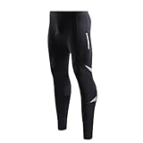 Fahrradhose Lang 2PCS Stoßfest Männer Herbst Eng Anliegende Lange Hosen Radfahren 20D Anti Slip Gepolsterte Gel Bike Downhill Hang Berg Fahrrad(Black02,4XL)