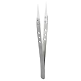 Craft -Pinzetten, Lange Pinzetten KGX TC002 Elektrische Reparatur Pinzetten Edelstahl -Isolierung 3 Löcher Professionelle Pinzette Lash -Pinzetten Nähen Pinzetten für