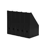 LANDRÉ Stehsammler A4, aus stabilem Karton, 7cm breit, schwarz, 5 Stück