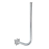 PremiumX 30cm Wandhalter 70cm Mast Stahl Ø 38mm mit Zahnschellen Wetterstation Wand-Halterung extra lang
