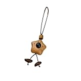 OSNIYAW Schlüsselanhänger aus natürlichem Pfirsichholz, handgefertigt, mit einzigartigem Charm, für Paare, Studenten, Zubehör, C, One size