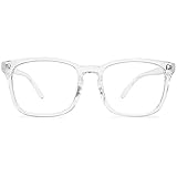 MAGIMODAC Blaulichtfilter Lesebrille groß Damen Herren Computerbrille Lesebrillen Sehhilfe Brille Computer-Lesebrillen mit/ohne Stärke (Transparent, 0.00)