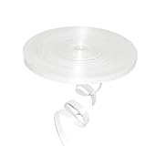 Geschenkband, 50 Meter, 5 mm, für Geschenkverpackungen, Ballonband, Stoff, dickes Band für Geschenkverpackungen, Weihnachten, Valentinstag, Blumensträuße, Kuchen, Hochzeit, Party, Dekoration (weiß)