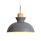 Kreative Pendelleuchte im nordischen Stil, einfache, Moderne Hängeleuchte mit Macaron-farbigem Holzkunst-Aluminium-Lampenschirm, Einzelkopf-Leuchte für Küchenl, U-1825