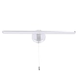 Hyuduo LED-Überspiegelleuchte, 3 Farbtemperaturen, Moderne, Stilvolle Badezimmer-Waschtischleuchte Zur Wandmontage mit Zugkettenschalter für Schrank, Schrank, Etagenbett, Küche (SILVER)