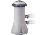 Intex 28638 – Krystal Clear Kartuschenfilterpumpe, Wasserdurchfluss 3785 l/h, Systemdurchfluss 2687 l/h, für 457 cm Easy Set Pools, 427–457 cm Rahmen, 488 x 244 cm rechteckig, Kunststoff, Grau