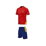 RFEF Mini-Set, Nachbildung der spanischen Fußballnationalmannschaft, Trikot und Hose der spanischen Nationalmannschaft für Kinder, 100 % Polyester, spanische Fußballnationalmannschaft 2024, Größe 8