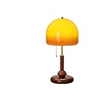 GLigeT Büro Tischlampe Retro Nachttischlampe aus Glas, Dekoration für Schlafzimmer, drei wechselnde Lichtfarben Beleuchtung