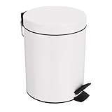 Spirella Kosmetikeimer Sydney Weiss Mülleimer Treteimer Abfalleimer - 3 Liter – mit herausnehmbaren Inneneimer