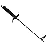 FONDOTIN Hochwertiger Stahl Feuerhaken mit Langem Griff Hitzebeständig und Robust Ergonomisch Gestaltet für Komfortable Handhabung für Kamin Lagerfeuer und Grill im Innen Außenbereich