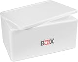Therm-Box Styroporbox 45W Innen: 53x33x25cm Wand: 3cm Volumen: 45,3L Isolierbox Kühlbox Warmhaltebox Wiederverwendbar