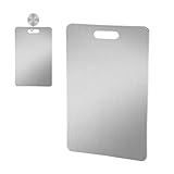 Edelstahlabdeckung – Schneidefläche für Lebensmittel, Verwendung an den Seiten, nicht poröses Küchenbrett für Gemüse, Fleisch, robust, für Camping