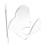 DIYEAH 1 Satz Acryl Make Up Mischpalette mit Spatel Herzform Tragbar und Leicht für Foundation und Kosmetik Einfach zu Reinigen für Unterwegs und Reisen