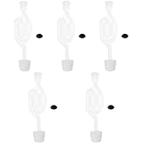 DOITOOL Ballonausrüstung Fermentierendes Weißes Kit Schloss für Zuhause Tülle Kimchi-Brauen Ersatzglas Wein Zubehör Ventil Silikon-Homebrew-Luftschleuse in Blasenform mit