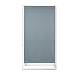 Relaxdays, grau Verdunkelungsrollo, Hitzeschutz, Thermo Rollo Klemmfix, blickdichtes Seitenzugrollo 90x210, Stoff 86 cm, Aluminiumrohr, 90x210cm