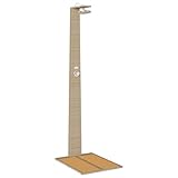 vidaXL Außendusche – Poly-Rattan, beige, mattes Finish, wetterbeständig, 60 x 80 x 214 cm