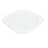 Commerline 500 ml Mehrweg Suppenterrine, 200 stück Robust Suppenteller mit Ohren, Tiefe weiß Suppenschüsseln, Suppenschale aus Polypropylen, Plastikschalen für Zuhause, Gastronomie und Catering