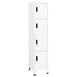 vidaXL Schließfachschrank Spind Schrank Umkleideschrank Metallschrank Fächerschrank Aktenschrank Büroschrank Lagerschrank Weiß 38x45x180cm Stahl