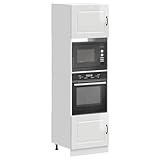 SKM Herdumbauschränke 2 STK. Kalmar Hochglanz-Weiß Holzwerkstoff,Möbel,Schränke,Küchenschränke,Weiß,55.4KG,3315033