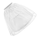 KOMBIUDA Lolita Petticoat Weißer Reifrock mit Stahlring Tutu Unterrock für Mädchen Knitterfrei Formstabil Weicher Innenfutter Schutz