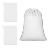 2 x Siebbeutel, Nussmilchbeutel, wiederverwendbar, Baumwolle, feines Gewebe, Netzbeutel, einfarbig, langlebig, waschbar, Sieb, Kochtücher, Beutel geeignet für Käse, Milch, Marmelade, Saft, Gelee