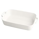Hitzebeständige Auflaufform Ofenform Lasagneform mit Griffen aus Porzellan Regular (24x14x6cm 1L)