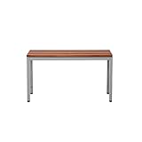 Schrank & Stuhl Sitzbank | Garderobenbank freistehend, 80 cm breit, Grau/Buche