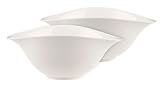 Villeroy & Boch – Vapiano Salatschalen-Set 2 teilig weiß, Spülmaschinenfest, Mikrowellensicher, Salatteller, Servierschüsseln, Keramik Schalen, Bowl, Porzellanschüsseln, Premium Porzellan